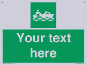 Custom sign safe condition Rescue boat